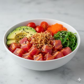 Spicy tuna poke bowl