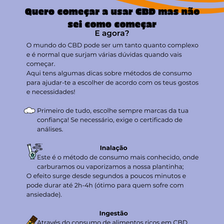 "Quero começar a usar CBD mas não sei por onde começar: