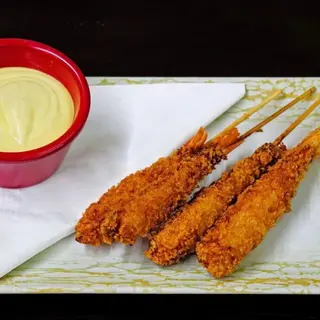 Langostinos Crujientes Con Mahonesa De Curry