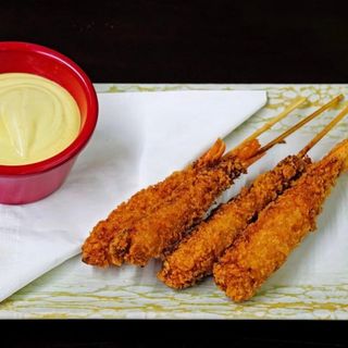 Langostinos Crujientes Con Mahonesa De Curry