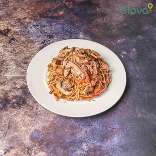 Teriyaki umak s gljivama i BBQ mesom