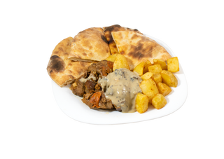 Свински джолан без кост с гъбен сос (450г)