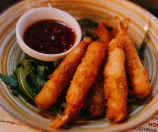 Panierowane krewetki