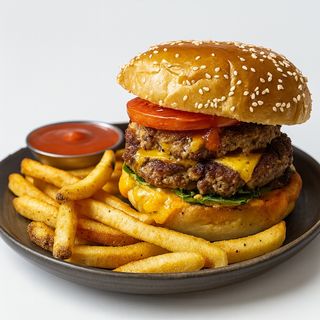 Cheese Burger + Frites