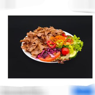 Plato kebab ensalada y carne mixto 