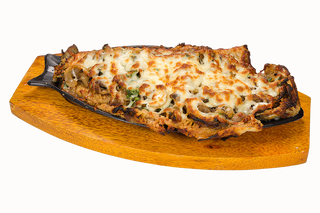 Запечена пъстърва с кладница и кашкавал(350г)