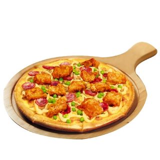 Pizza au poulet tendre et oeufs salés 