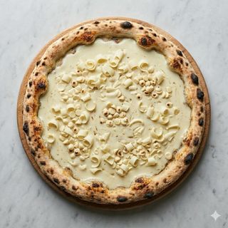 Pizza al cioccolato bianco