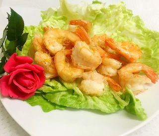 椒盐虾 Gamberi alla griglia