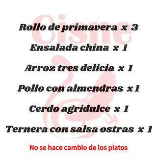 Menú Para 3 Personas