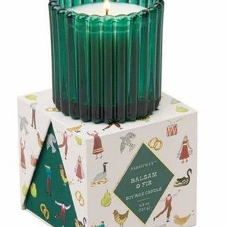 Candela in vetro rigato