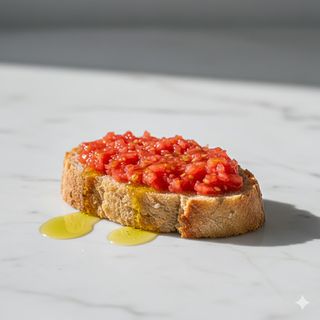 Tostada Con Aceite Y Tomate
