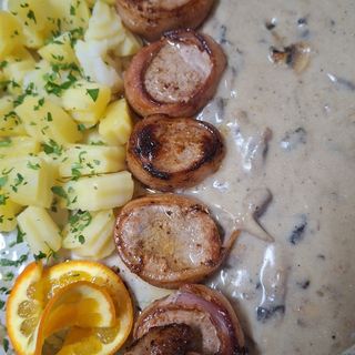 File de porc în sos de cognac