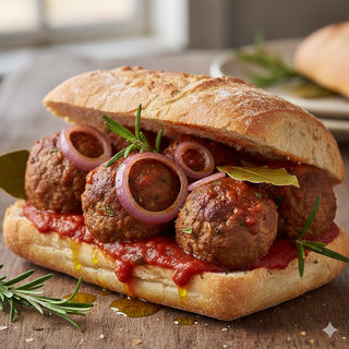 Panino con polpette alla genovese