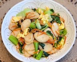 Pasta De Arroz Salteado Con 3 Delicias