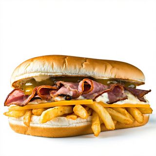 Sandwich pastrama porc si cascaval