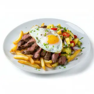 Combinado 4 carne fiesta papas ensaladilla huevos