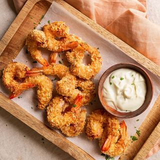 Gambas fritas con panko 