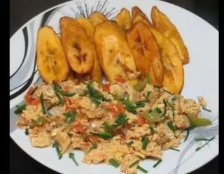 Fried Plantain and Fried Egg