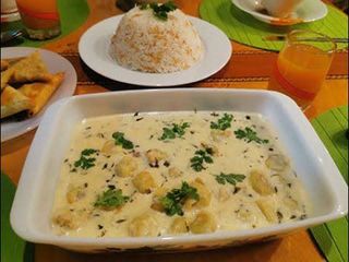 Shishbarak with rice 