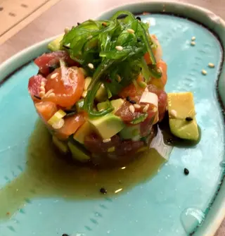 Tartar de atún y salmón 