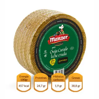 Manzer Curado de  Leche Cruda
