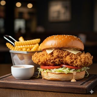 Burger pollo croccante