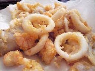 Fritto di calamari e gamberi