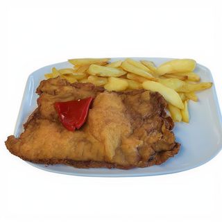 Cachopo Frito De Queso Azul Y Pimiento Piquillo (1 Ud.) + Patatas