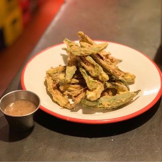 Crispy okra vegetariano