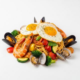 202. Spaghetti frutti mare alla piastra