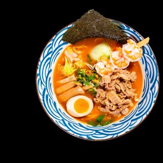 R4. Spicy Buta Niku Ebi Miso Ramen