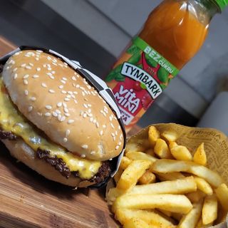 Mini Burger dla dziecka z frytkami i napojem
