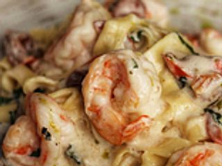 Pasta con Gambas en Salsa Cremosa