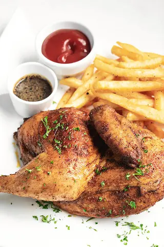 1/2 Poulet Grillé avec sauce