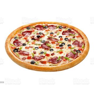 Pizza de pollo carbonara