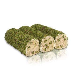 Rulou cu cremă de alune, nuca de cocos și fistic