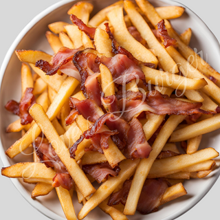 Ración De Papas Con Cheddar Y Bacon