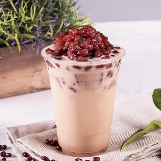 Red Bean Milk Tea (large)