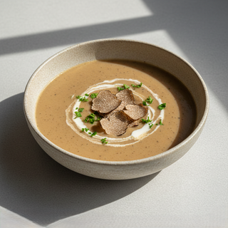 Supa crema de ciuperci cu trufe