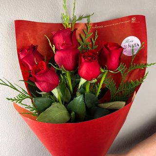 Ramo de 6 rosas rojas 