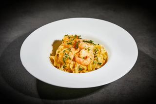 Tagliatelle con Gamberi