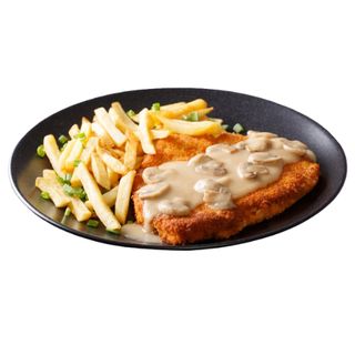 Pechuga De Pollo Empanada A La Crema De Champiñón