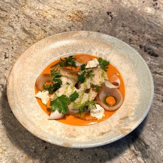 Supă Crema de rosii cu branza burduf si slanina de mangalita