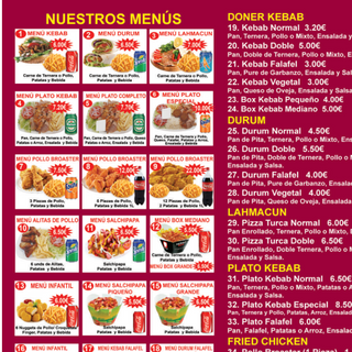 MENU PLATO KEBAB