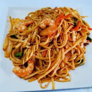 Tallarines con Gambas