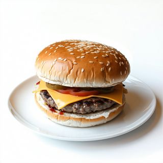 Hamburguesa solo carne con queso