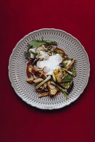 Kopytka z serem Dziugas w pesto z rukoli