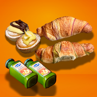 Colazione BOX LARGE! 4 Cornetti + 2 pasticciotto + 2 Bevande!