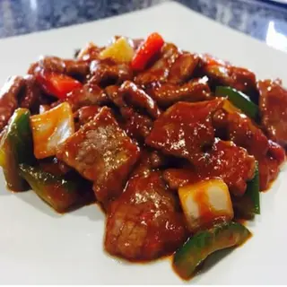 Ternera con salsa picante